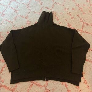 Topshop Dark Green Turtleneck Sweater